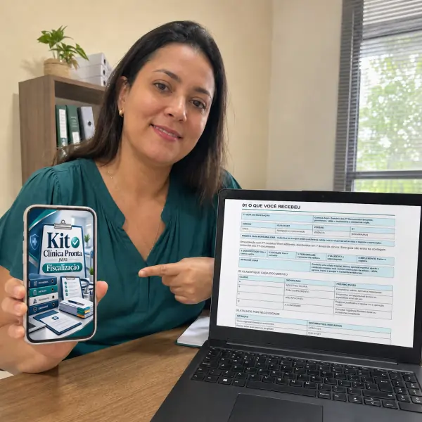 Kit Clínica Pronta para Fiscalização disponível no computador